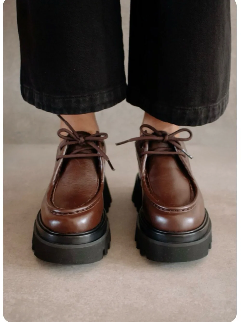 ALOHAS Tycoon Loafer in Brown - Chunky Lug Sole Loafer
